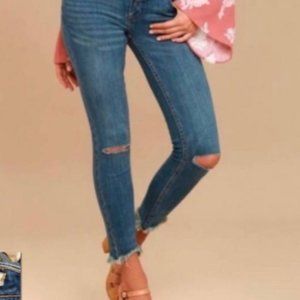 Free People cropped skinny jeans 28
